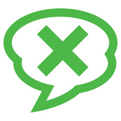 Obraz premium シンプルなデザインのバツマークのイラスト