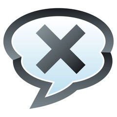 シンプルなデザインのバツマークのイラスト