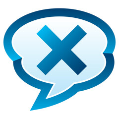 Obraz premium シンプルなデザインのバツマークのイラスト