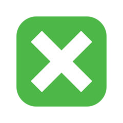 Obraz premium シンプルなデザインのバツマークのイラスト