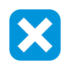 シンプルなデザインのバツマークのイラスト