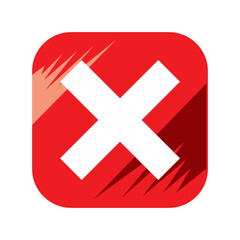 Obraz premium シンプルなデザインのバツマークのイラスト