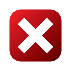 シンプルなデザインのバツマークのイラスト