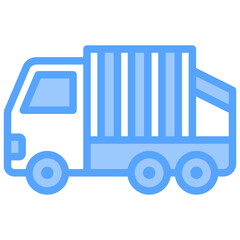 Waste Transport Blue Icon