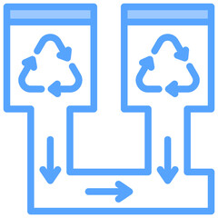 Vacuum Collection Blue Icon