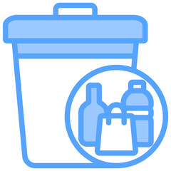 Solid Waste Blue Icon