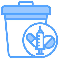 Biomedical Waste Blue Icon