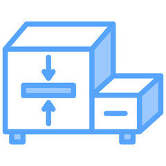 Trash Compactor Blue Icon