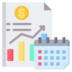 Accounting Period Flat Icon