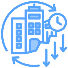 Depreciation Blue Icon