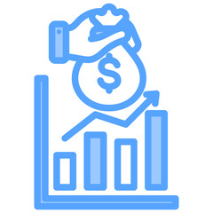 Capitalization Blue Icon