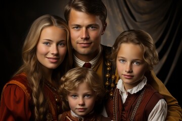 Obraz premium Family during Christmas