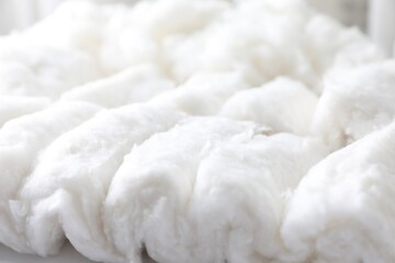 Fototapeta na wymiar Closeup view of soft clean cotton wool