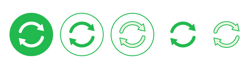 Refresh icon set. Reload icon vector. Update icon.