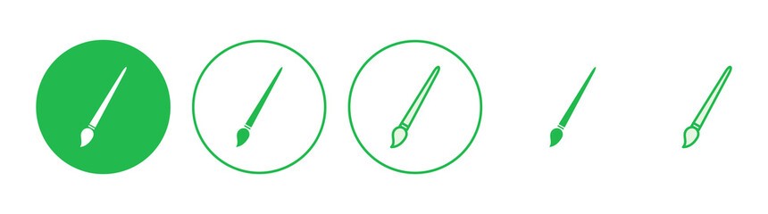 Paint icon set. paint brush icon vector. paint roller icon vector