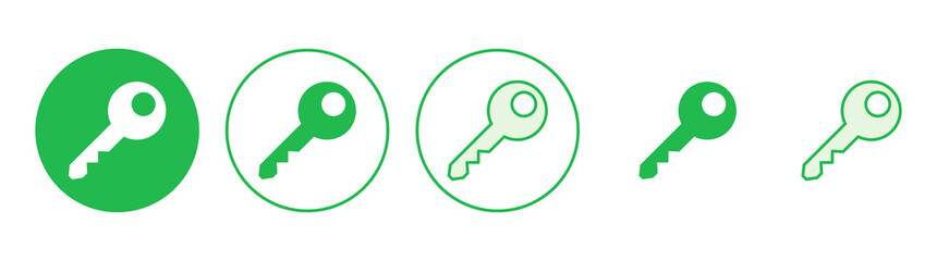 Key icon set. Key vector icon. Key symbol