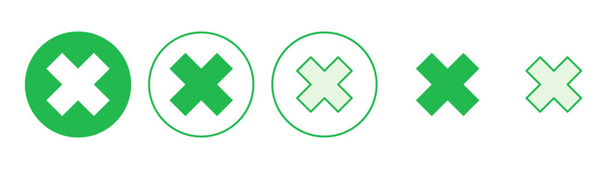Close icon set. Delete icon vector. cross sign