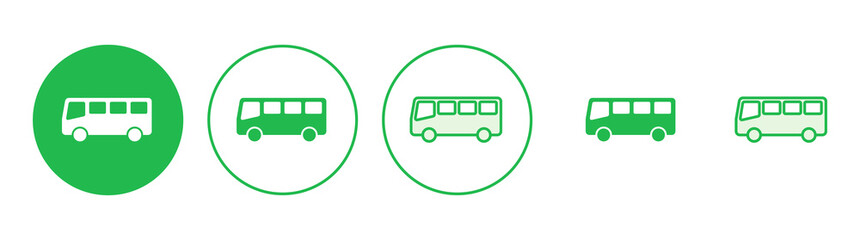 Bus icon set. bus vector icon