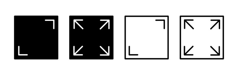 Fullscreen icon vector. expand fullscreen icon