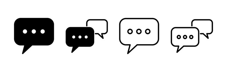 Chat icon vector. Chat Icon in trendy flat style isolated. Speech bubble symbol