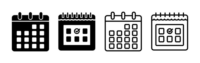 calendar icon vector. Calender symbol