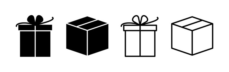 Box icon vector. Box sign. delivery package. parcel box.