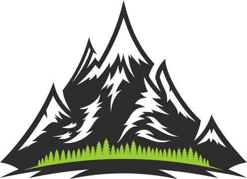 gambar vektor gunung untuk desain logo