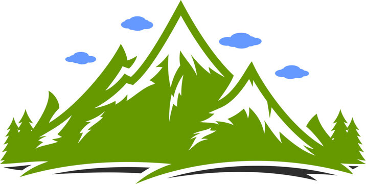 gambar vektor gunung untuk desain logo