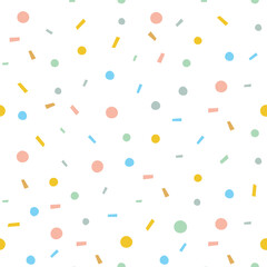 Pastel confetti print seamless repeating pattern wrapping paper decor birthday celebration