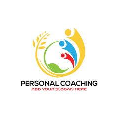 motivational personal coaching logo design vector