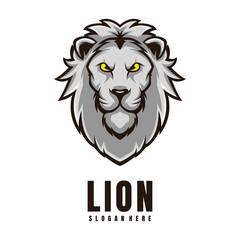 Illustration Head Lion Mascot Logo