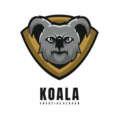 Illustration Head Koala Mascot Logo