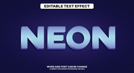 Neon 3D Editable Text Effect