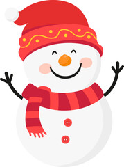 Christmas Snowman Cartoon Character