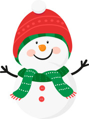 Cute Snowman Cartoon Character
