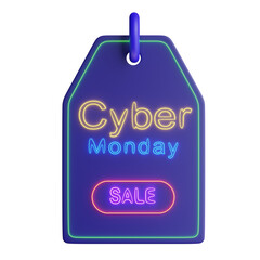 3d render of cyber monday sale icon.