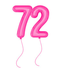 Pink Balloon Number 72
