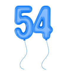 Blue Balloon Number 54