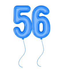 Blue Balloon Number 56