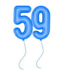 Blue Balloon Number 59