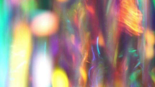 Holographic iridescent abstract shiny rainbow colors background, Neon light show