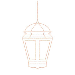 gold islamic lantern