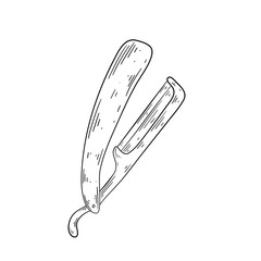 hair straightener handdrawn illustration 