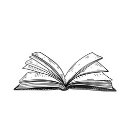 set of books hand drawn