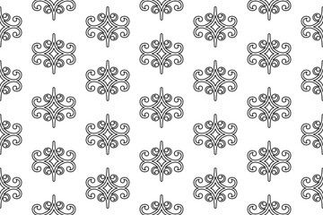 Classic seamless pattern. Damask orient ornament. Classic vintage background. Orient black and white pattern for fabric, wallpapers and packaging
