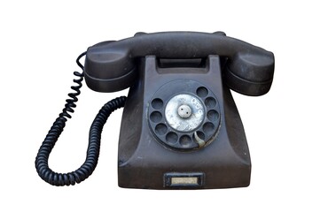 old phone isolated on white