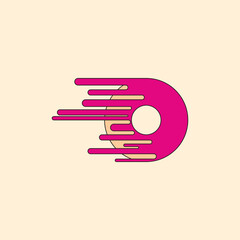 letter o shape donut logo