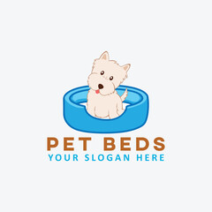 pet dog cat care clinic logo design vector