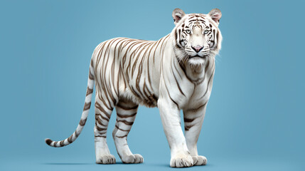 Naklejka premium white bengal tiger HD 8K wallpaper Stock Photographic Image 