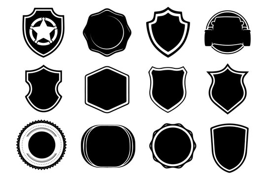 Black retro vintage sticker label. Vintage frames and labels vector set. Royal badges, insignias, sale stickers. Old frame shape and corner icon collections. Decorative label and retro shape vector